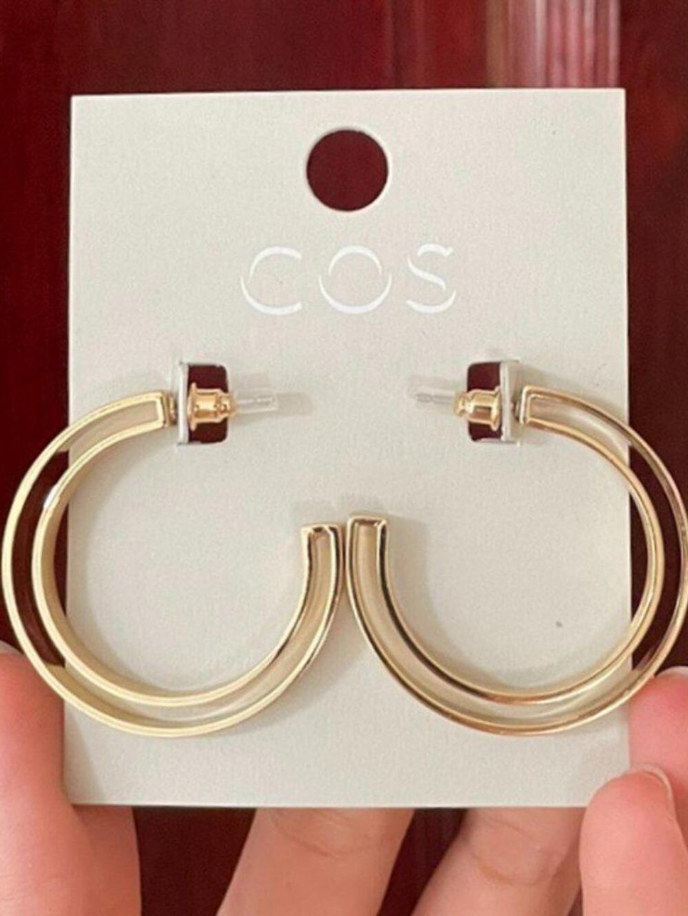 COS Cut Out Hoop Earrings